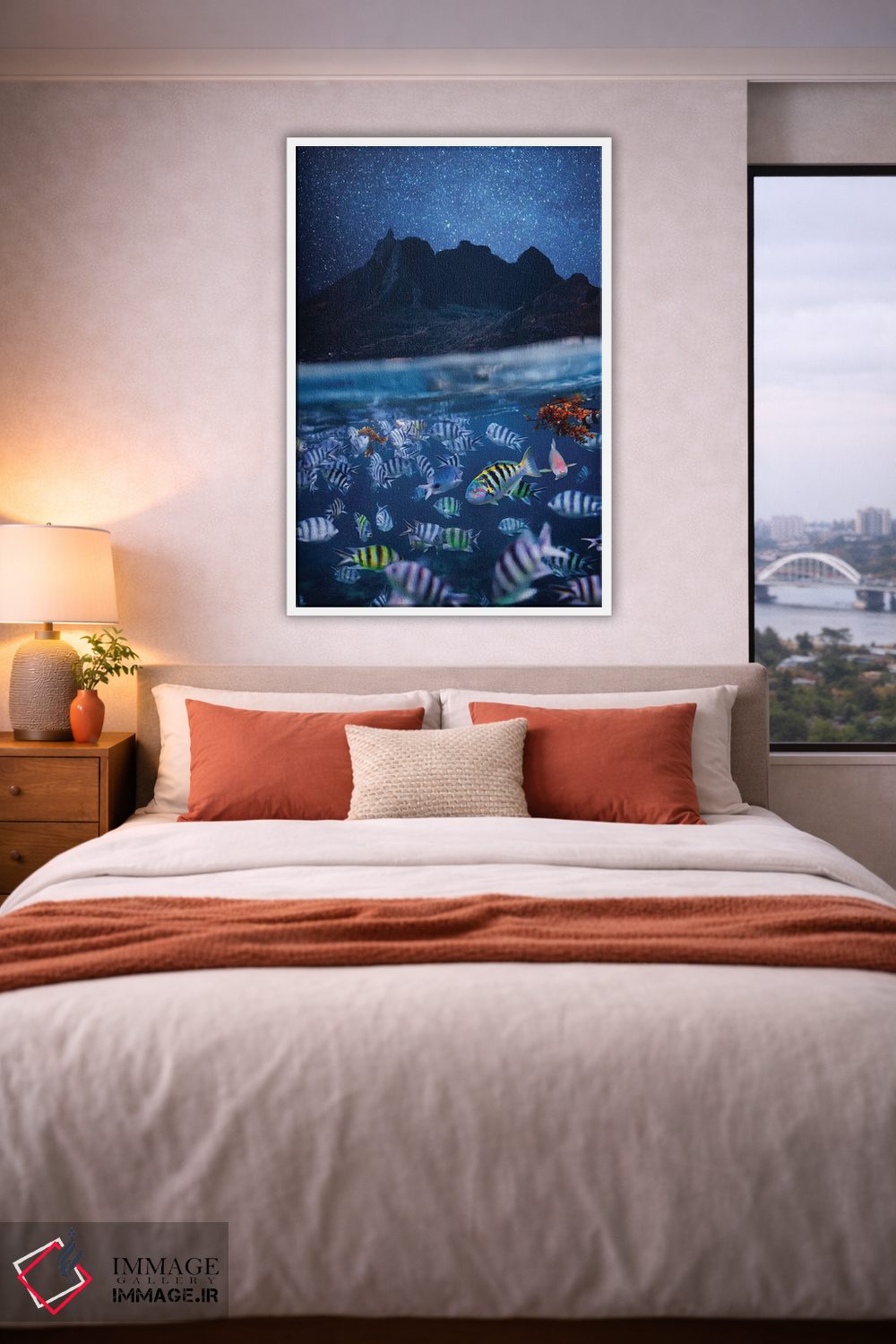 تابلو دکوراتیو شب موریس اثر هوبوپیبا - D4W