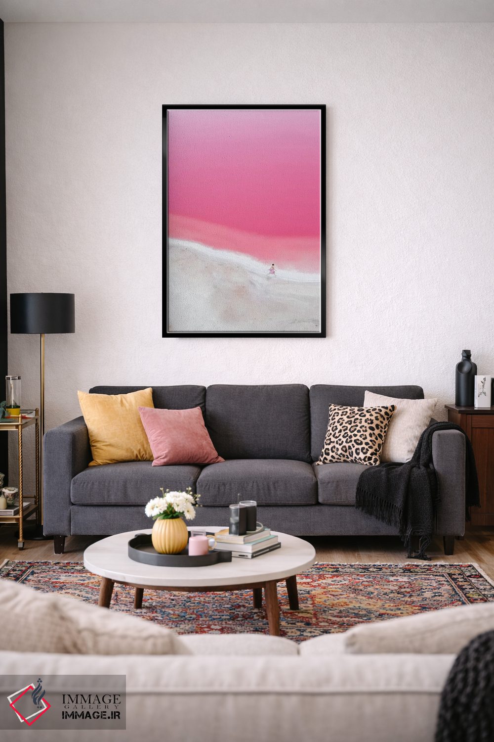 تابلو دکوراتیو حال و هوای صورتی در تالاب هات ۱ اثر هوبوپیبا - D5B