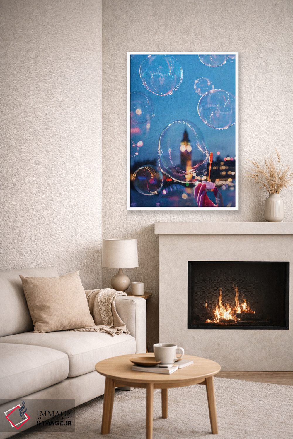 تابلو دکوراتیو حباب بن اثر هوبوپیبا - D6W