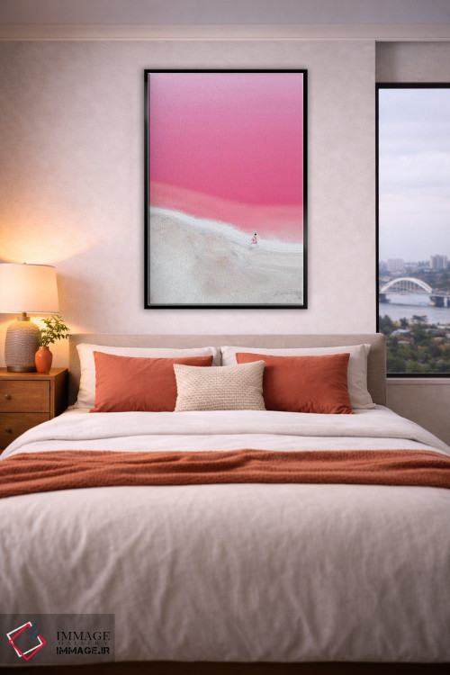 تابلو دکوراتیو حال و هوای صورتی در تالاب هات ۱ اثر هوبوپیبا - D6B