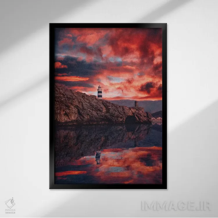 تابلو دکوراتیو "مالورکا، سولر" اثر هوبوپیبا - نمای قابدار مشکی