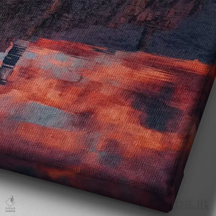 تابلو دکوراتیو "مالورکا، سولر" اثر هوبوپیبا - نمای نزدیک بافت بوم