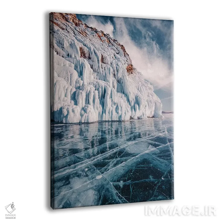 تابلو دکوراتیو "دریاچه یخ زده بایکال ۲" اثر هوبوپیبا - نمای پرسپکتیو محصول