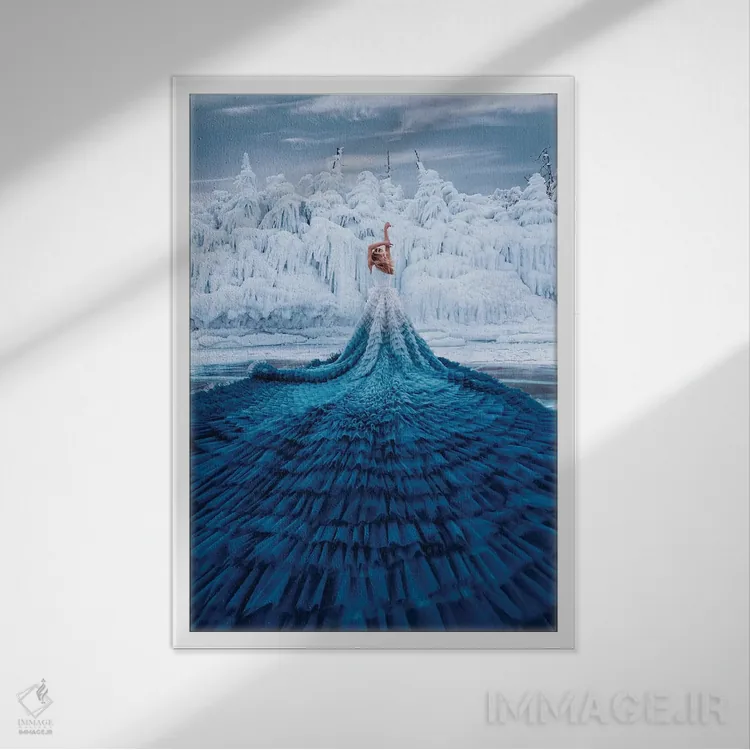 تابلو دکوراتیو "بایکالیان " اثر هوبوپیبا - نمای قابدار سفید