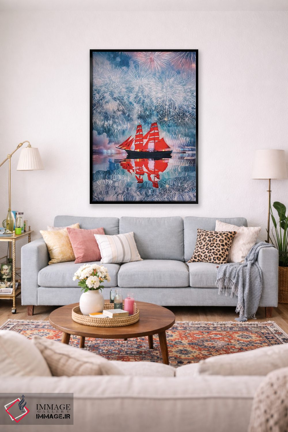 تابلو دکوراتیو "بادبان های قرمز در سن پترزبورگ" اثر هوبوپیبا - D2B