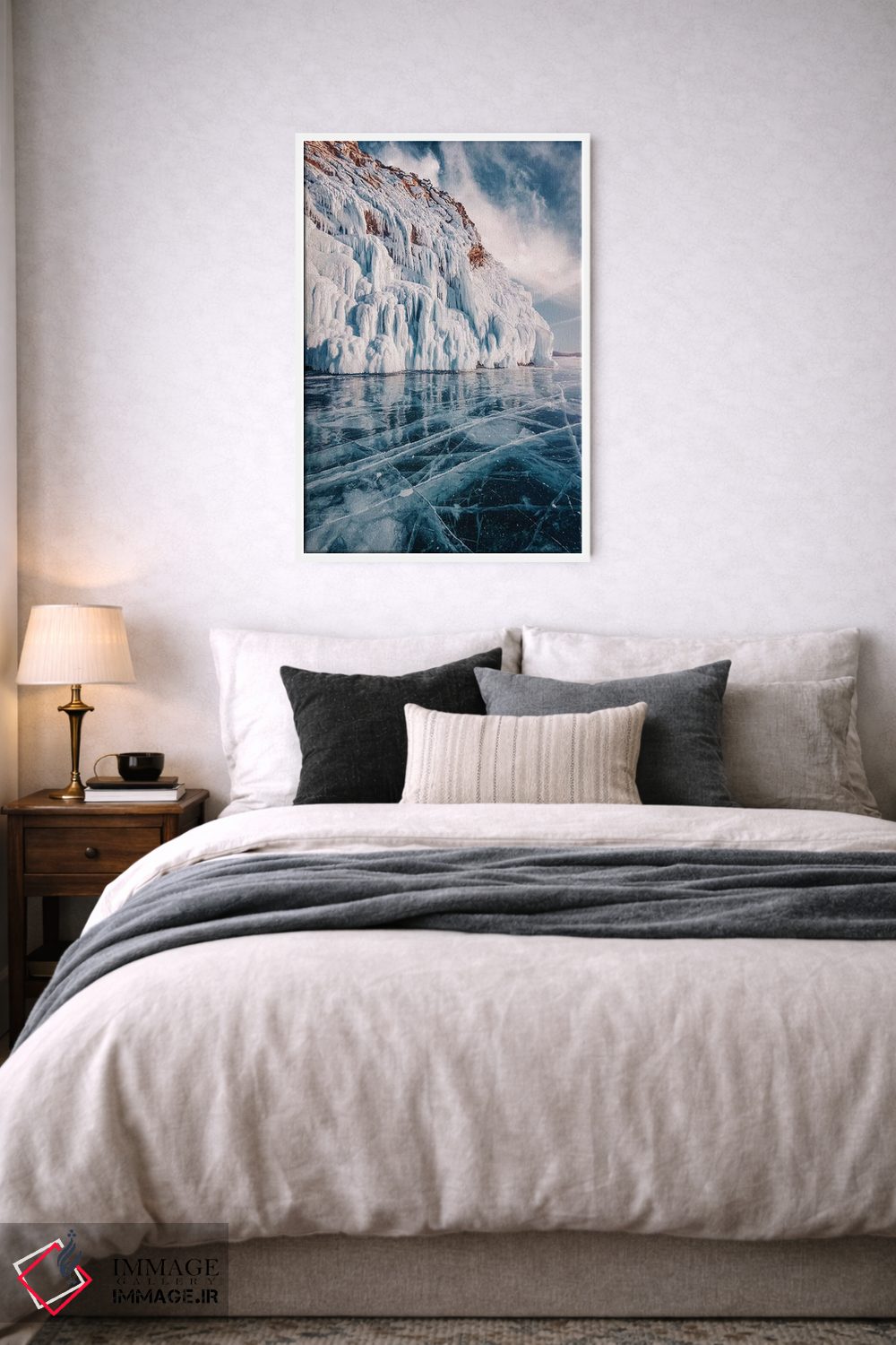 تابلو دکوراتیو "دریاچه یخ زده بایکال ۲" اثر هوبوپیبا - D5W