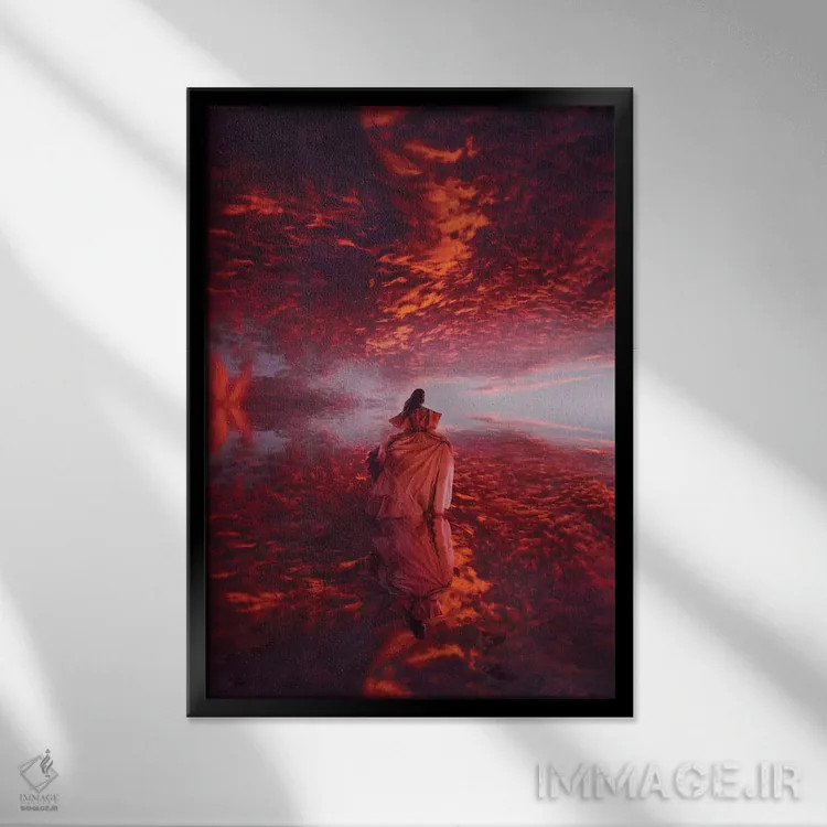 تابلو دکوراتیو "آینه شگفت انگیز" اثر هوبوپیبا - نمای قابدار مشکی