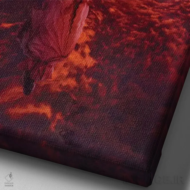 تابلو دکوراتیو "آینه شگفت انگیز" اثر هوبوپیبا - نمای نزدیک بافت بوم