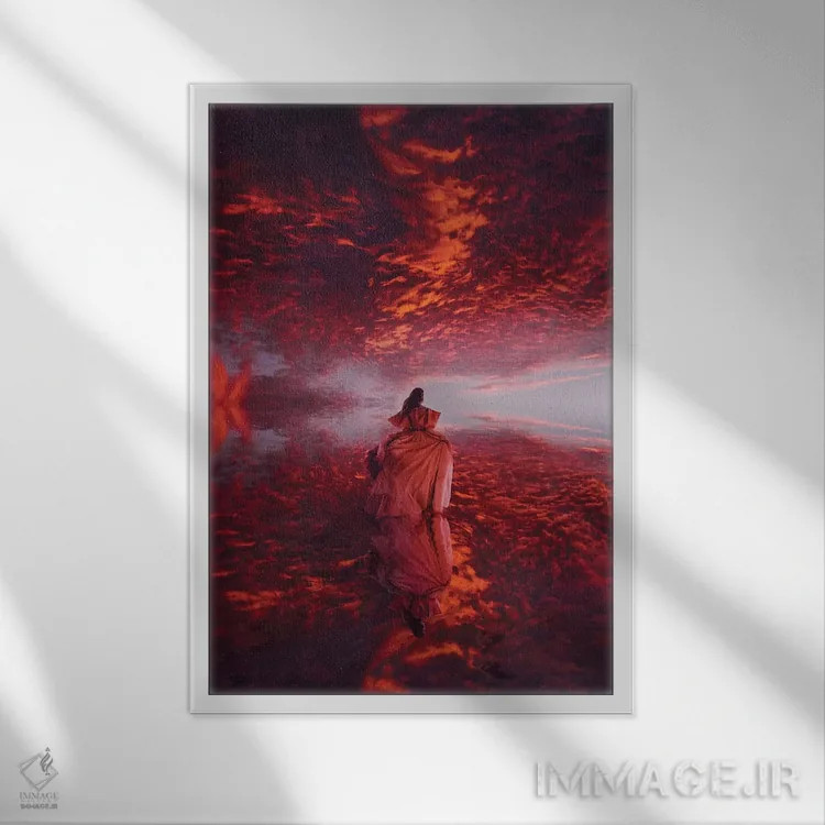 تابلو دکوراتیو "آینه شگفت انگیز" اثر هوبوپیبا - نمای قابدار سفید