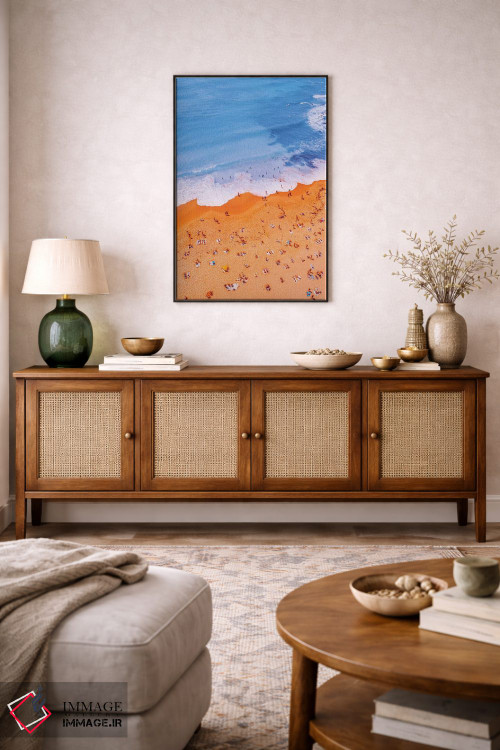 تابلو دکوراتیو "اقیانوس از بالا مانند نقاشی ۱۰" اثر هوبوپیبا - D4B