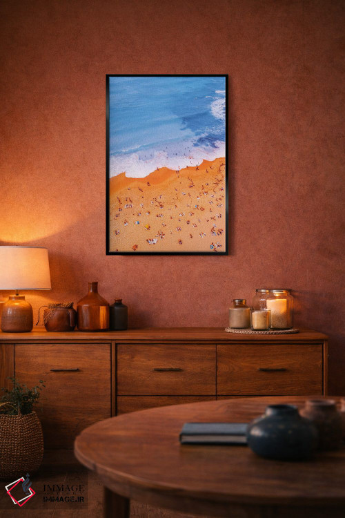 تابلو دکوراتیو "اقیانوس از بالا مانند نقاشی ۱۰" اثر هوبوپیبا - D5B