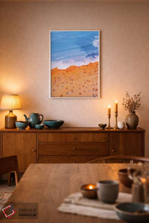 تابلو دکوراتیو "اقیانوس از بالا مانند نقاشی ۱۰" اثر هوبوپیبا - D6W