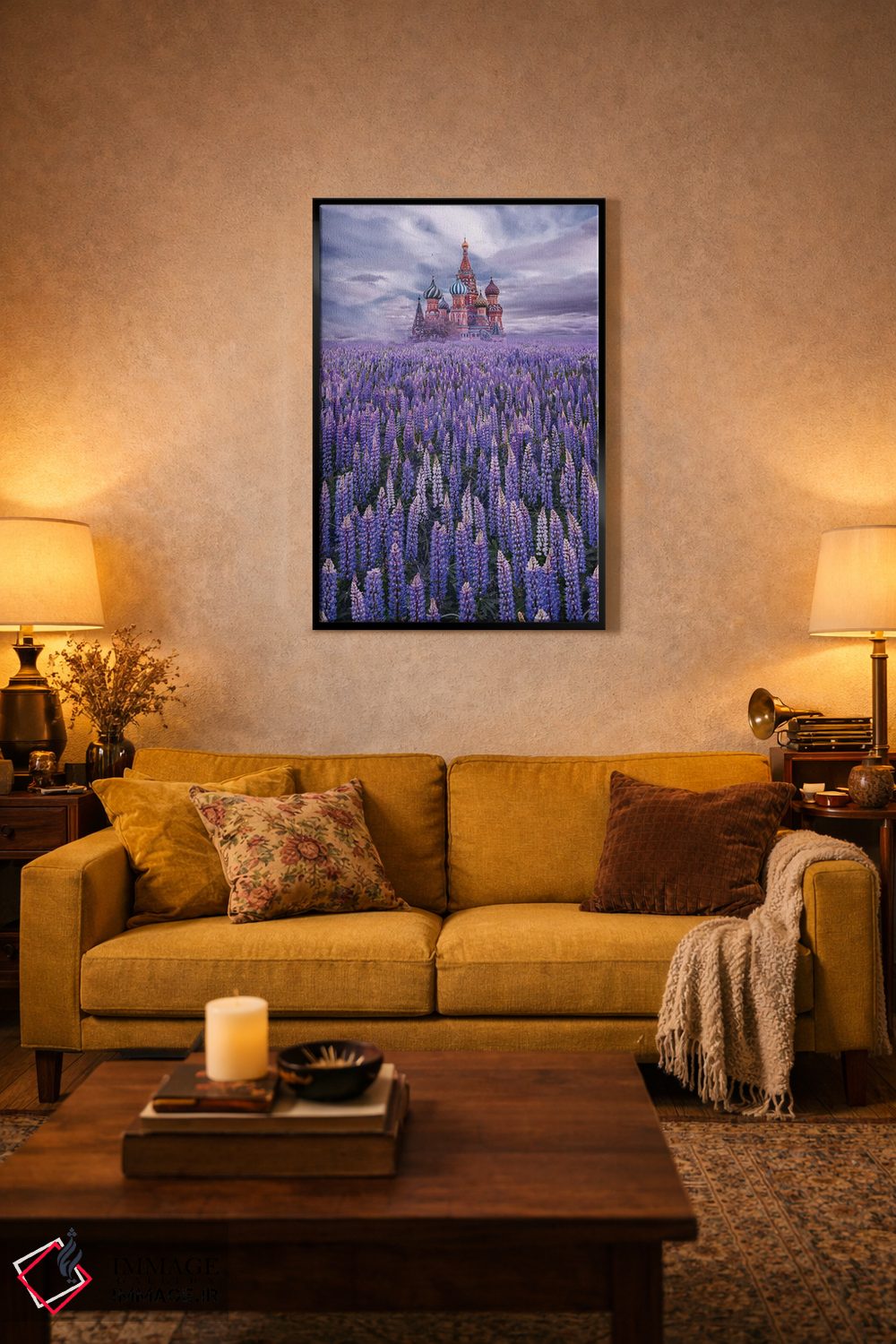 تابلو دکوراتیو "مزرعه لوبین در میدان سرخ" اثر هوبوپیبا - D2B