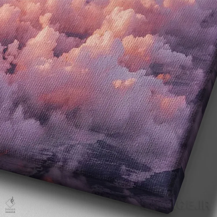 تابلو دکوراتیو "بادبان ابر" اثر هوبوپیبا - نمای نزدیک بافت بوم