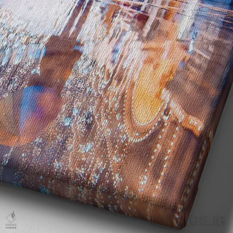 تابلو دکوراتیو "قطعه ای از داستان پری ها در مسکو" اثر هوبوپیبا - نمای نزدیک بافت بوم