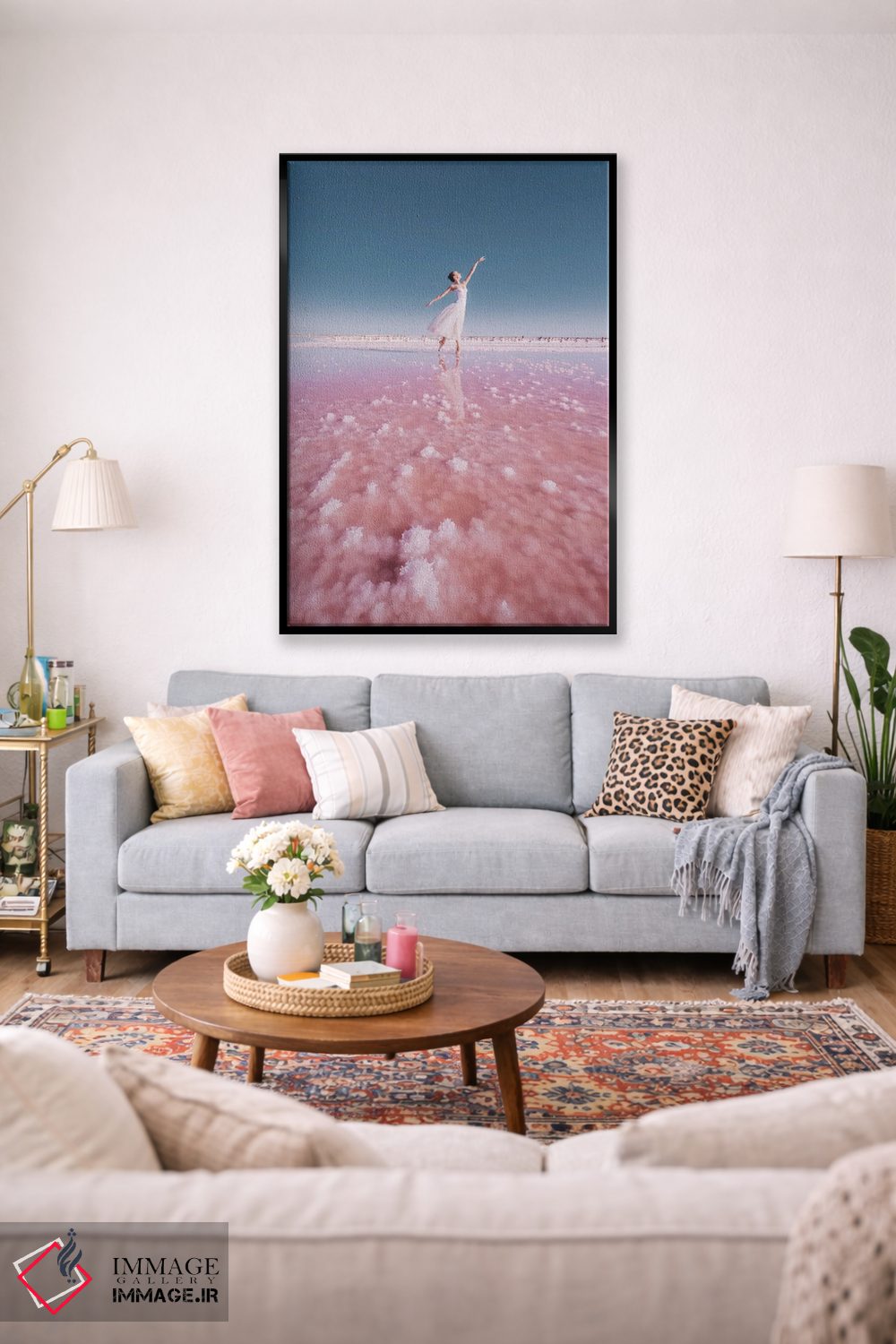 تابلو دکوراتیو "رقصنده بالرین صورتی" اثر هوبوپیبا - D1B