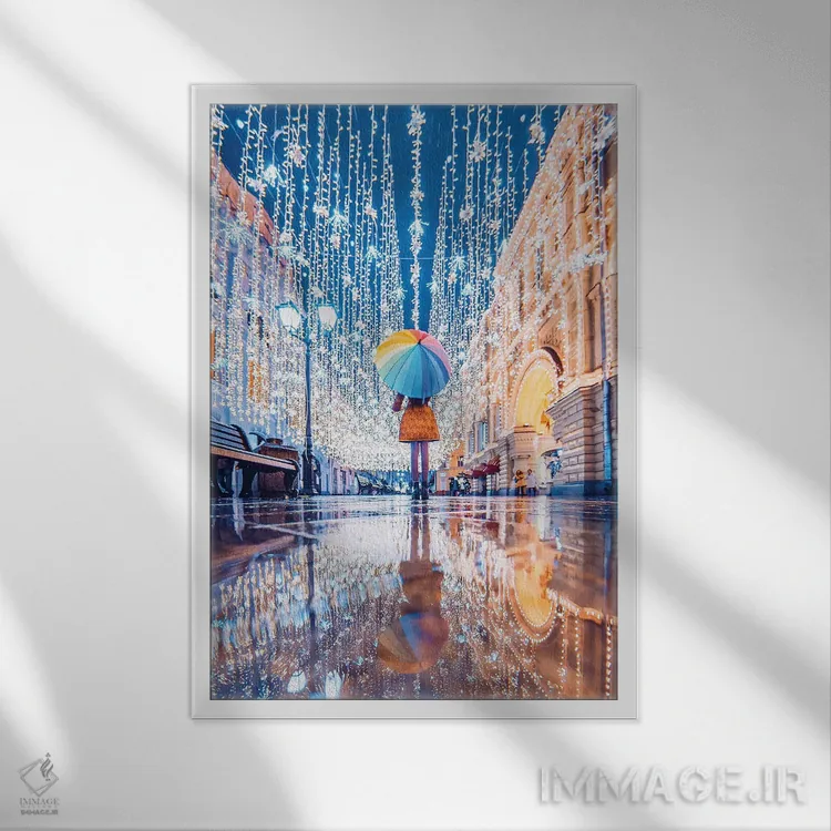 تابلو دکوراتیو "قطعه ای از داستان پری ها در مسکو" اثر هوبوپیبا - نمای قابدار سفید