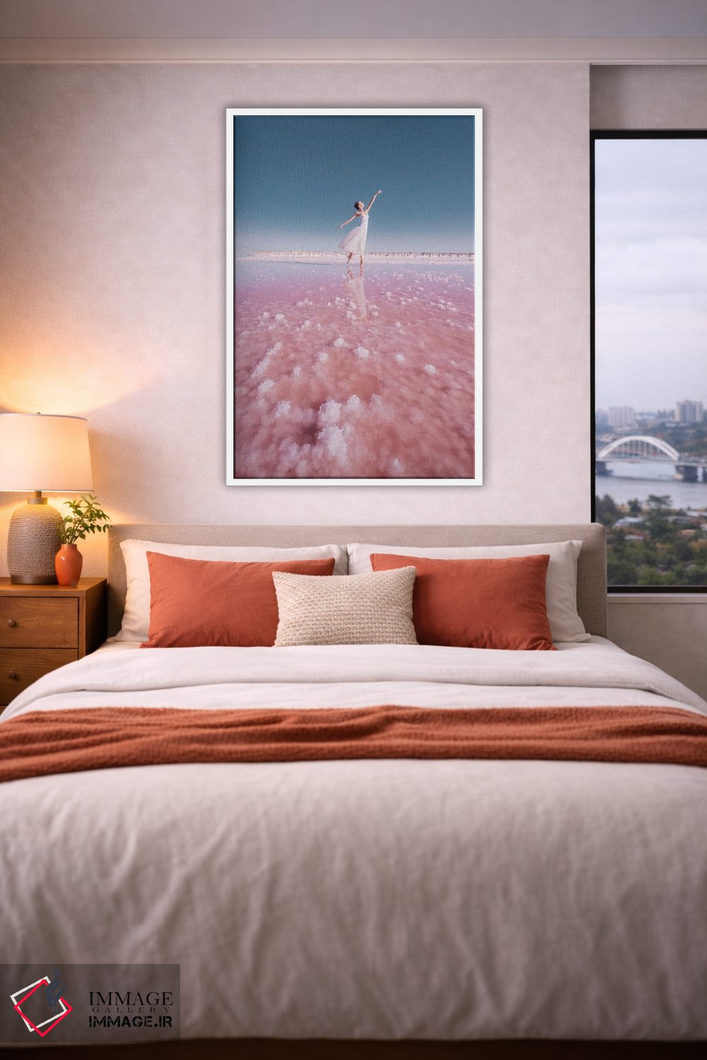 تابلو دکوراتیو "رقصنده بالرین صورتی" اثر هوبوپیبا - D4W