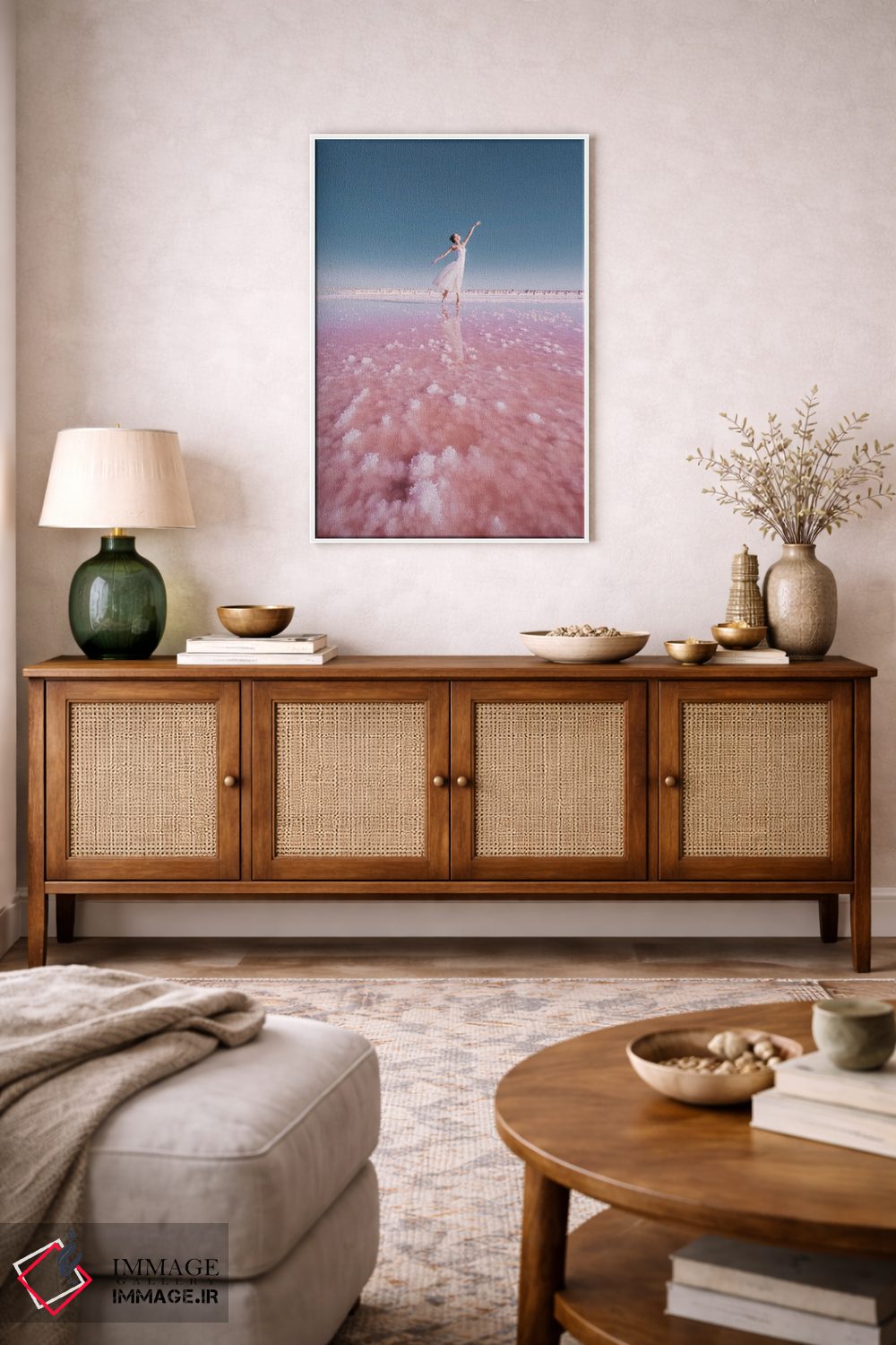 تابلو دکوراتیو "رقصنده بالرین صورتی" اثر هوبوپیبا - D2W