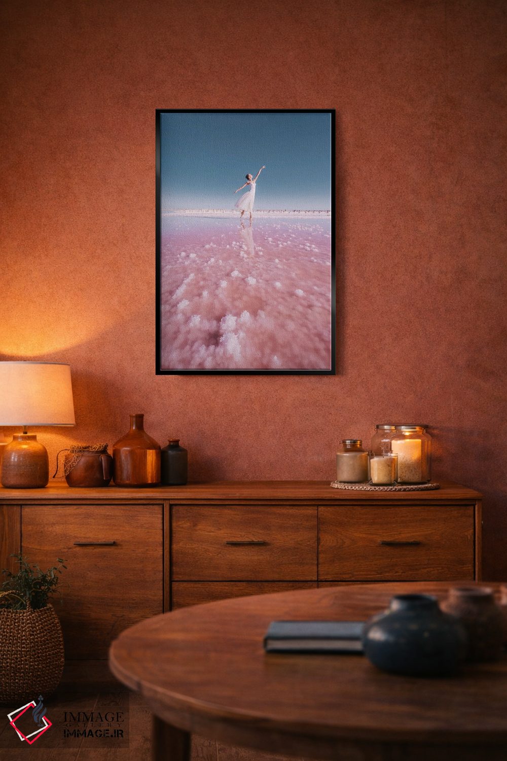 تابلو دکوراتیو "رقصنده بالرین صورتی" اثر هوبوپیبا - D6B