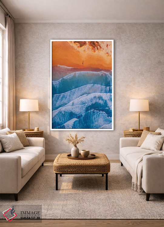 تابلو دکوراتیو "اقیانوس از بالا مانند نقاشی ۳" اثر هوبوپیبا - D1W