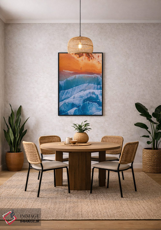 تابلو دکوراتیو "اقیانوس از بالا مانند نقاشی ۳" اثر هوبوپیبا - D6B