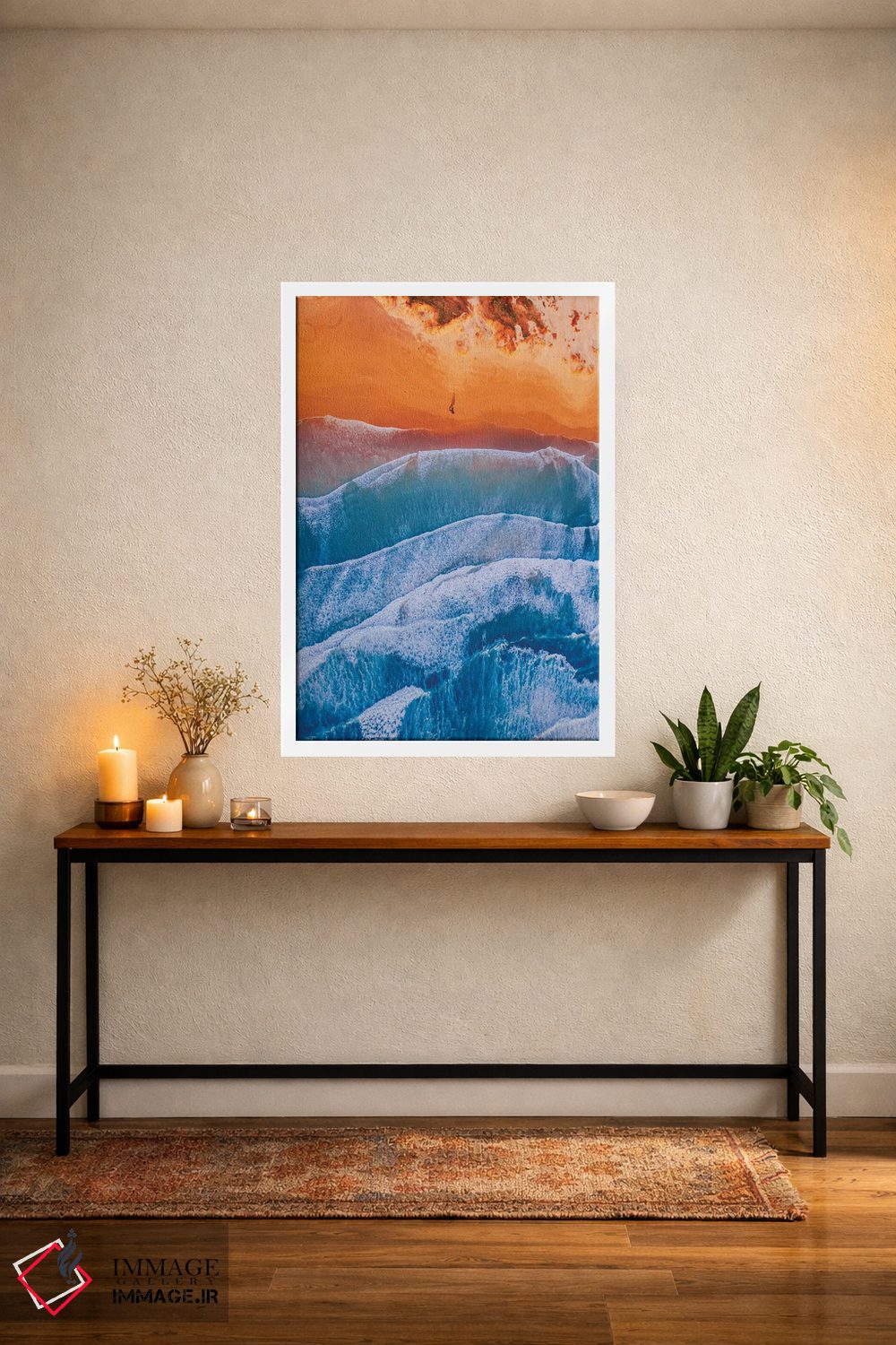 تابلو دکوراتیو "اقیانوس از بالا مانند نقاشی ۳" اثر هوبوپیبا - D4W