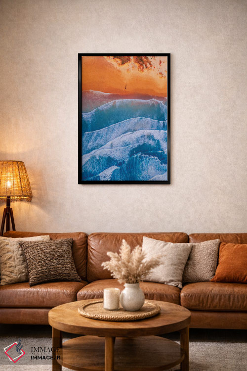 تابلو دکوراتیو "اقیانوس از بالا مانند نقاشی ۳" اثر هوبوپیبا - D5B