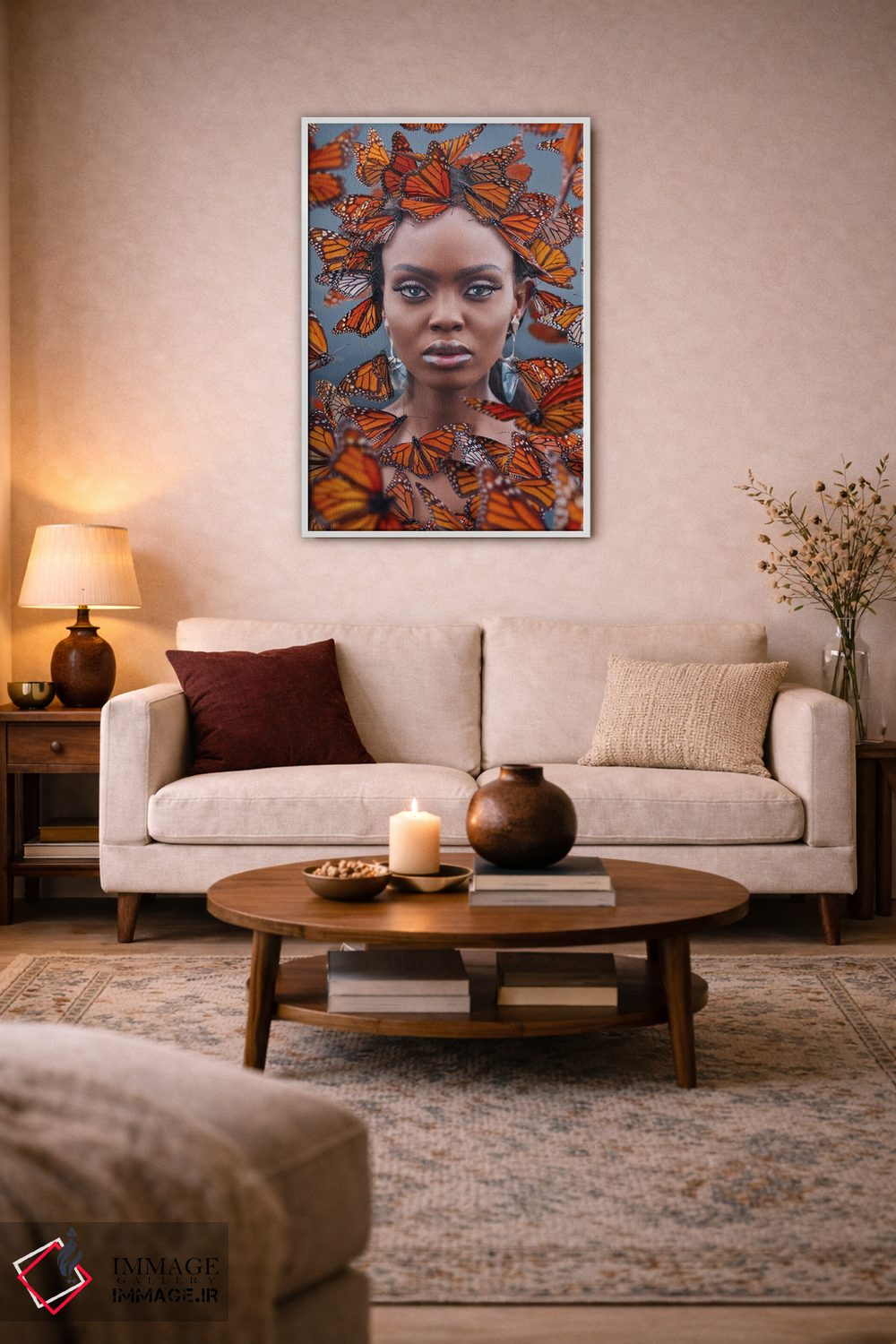 تابلو دکوراتیو "بهشت پروانه ها در مکزیک" اثر هوبوپیبا - D2W