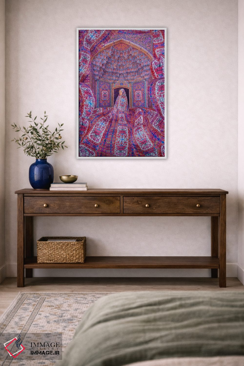 تابلو دکوراتیو "مسجد صورتی" اثر هوبوپیبا - D3W