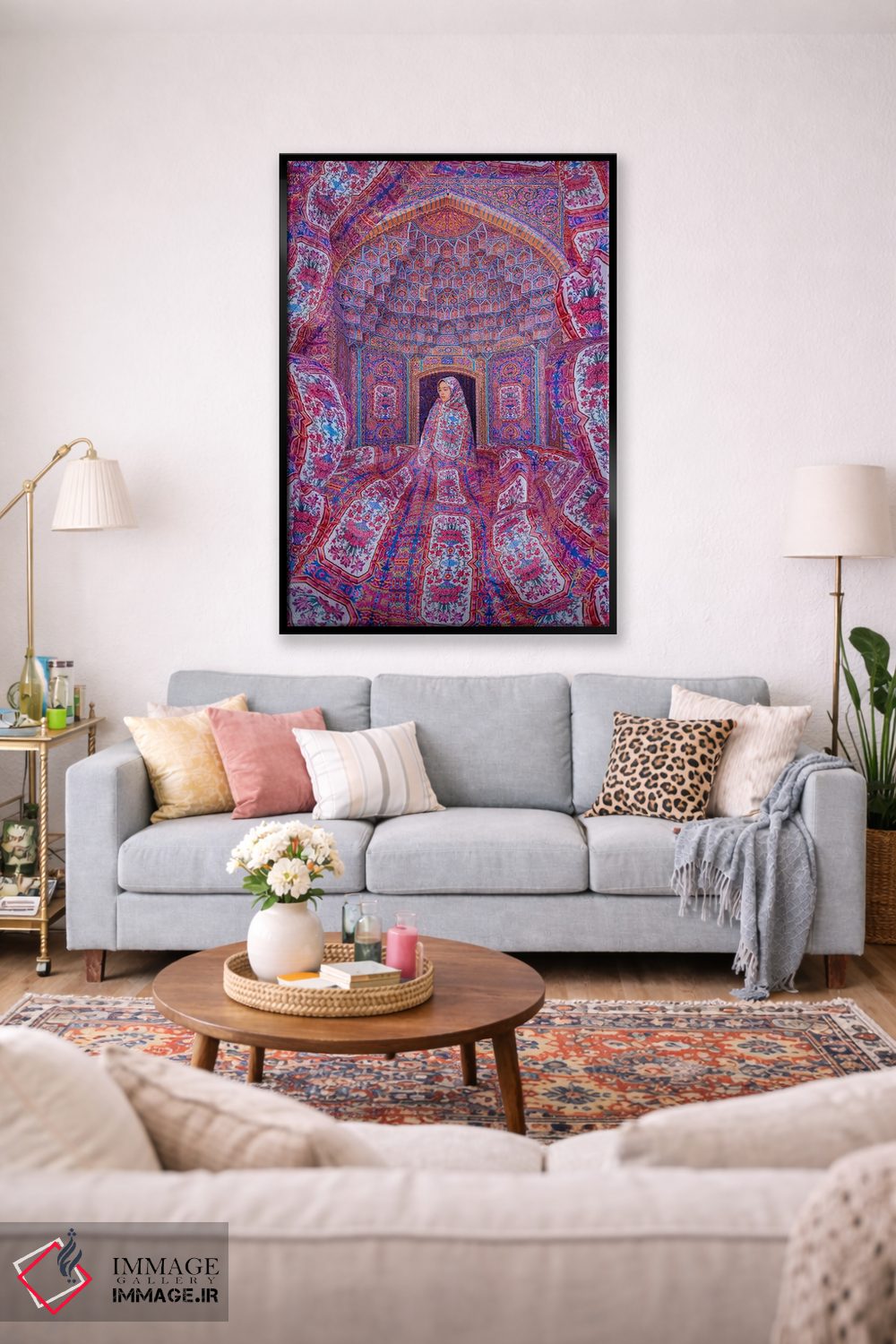 تابلو دکوراتیو "مسجد صورتی" اثر هوبوپیبا - D1B