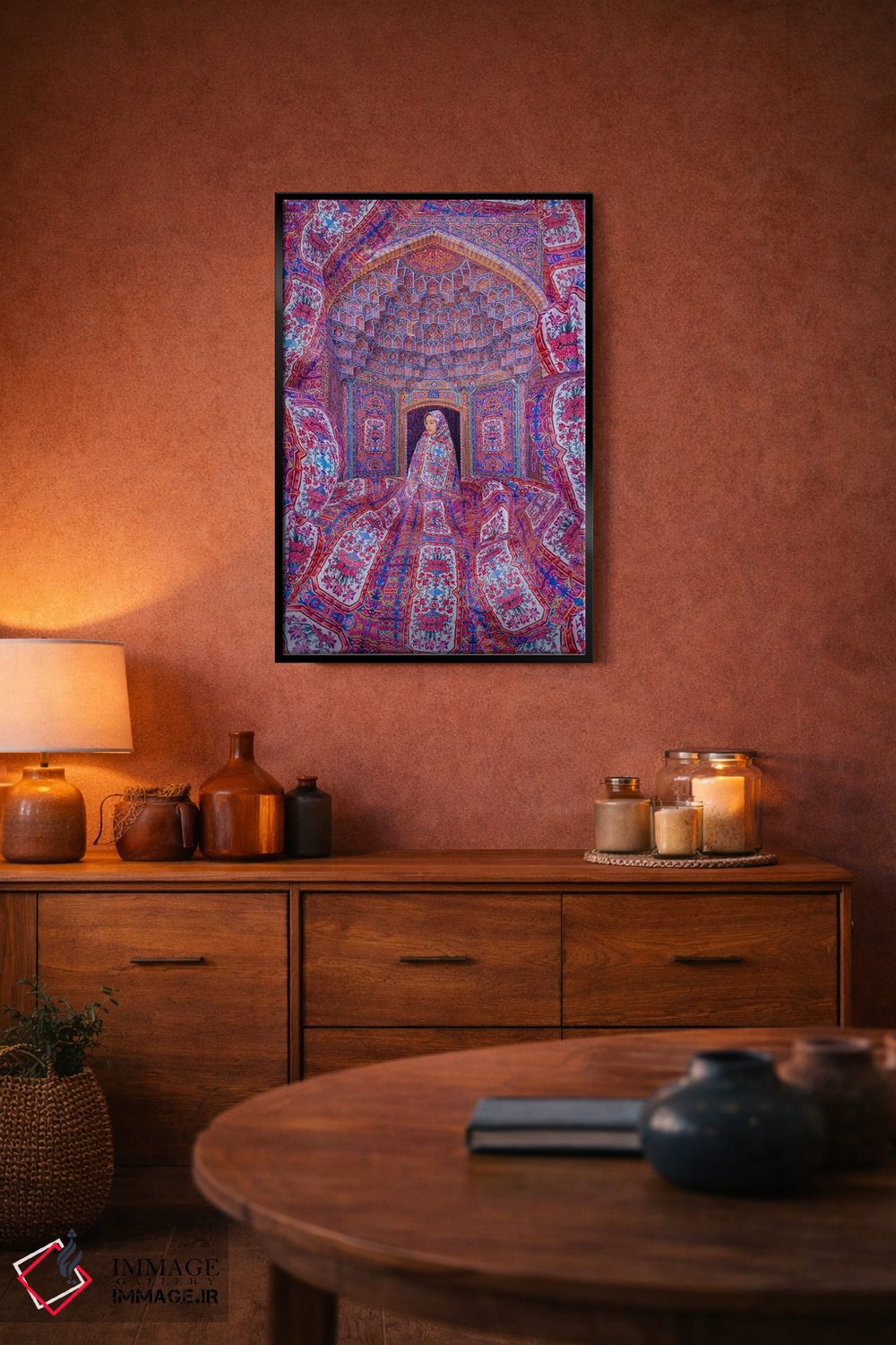 تابلو دکوراتیو "مسجد صورتی" اثر هوبوپیبا - D5B