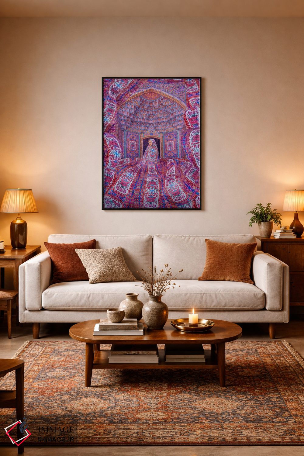 تابلو دکوراتیو "مسجد صورتی" اثر هوبوپیبا - D4B