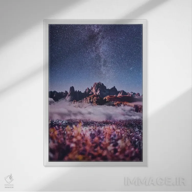 تابلو دکوراتیو "جادوی دولومیت ها" اثر هوبوپیبا - نمای قابدار سفید