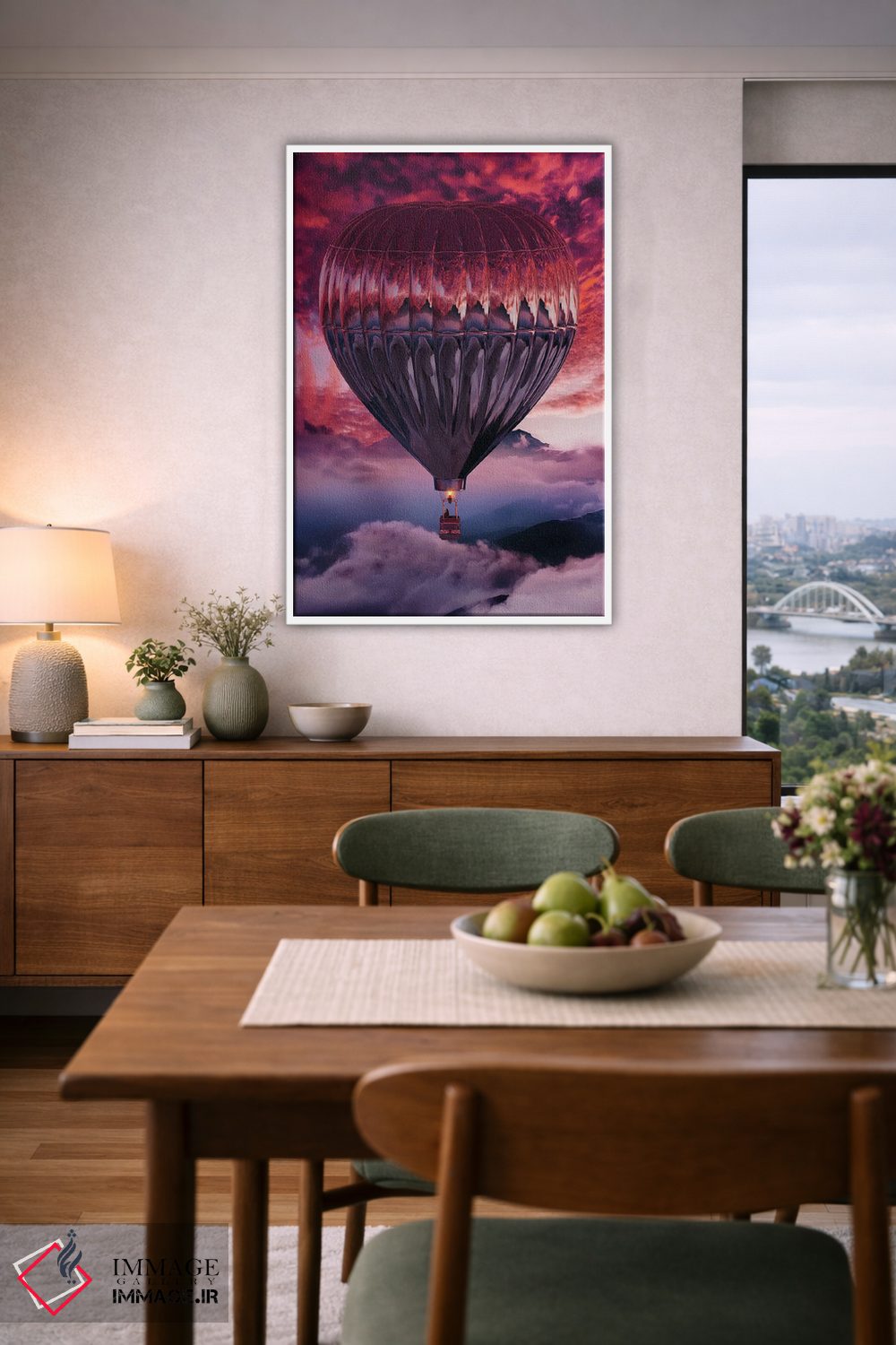 تابلو دکوراتیو "پرواز غروب آینه ای" اثر هوبوپیبا - D5W