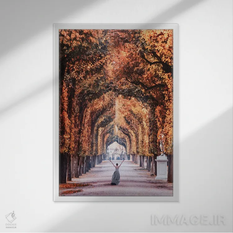 تابلو دکوراتیو "پاییز در وین" اثر هوبوپیبا - نمای قابدار سفید