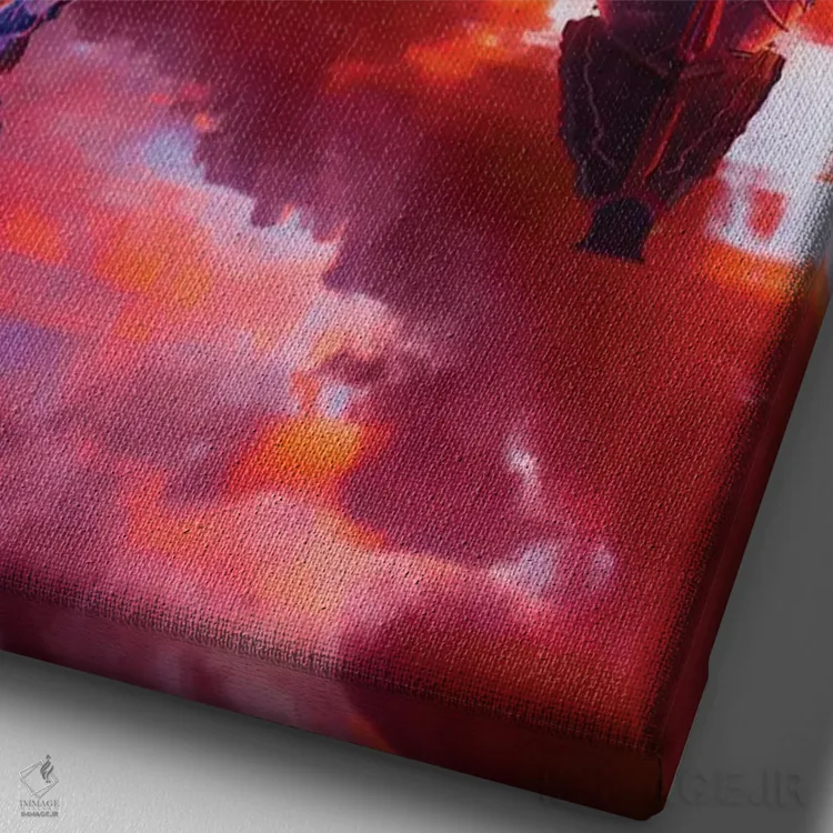 تابلو دکوراتیو "اگر امروز نساختیم، چه کسی فردا الهام می بخشد" اثر هوبوپیبا - نمای نزدیک بافت بوم