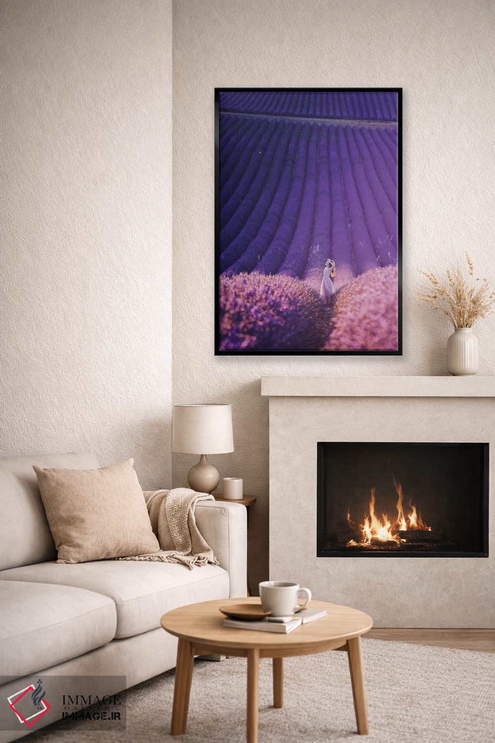 تابلو دکوراتیو "مزرعه اسطوخودوس" اثر هوبوپیبا - D6B