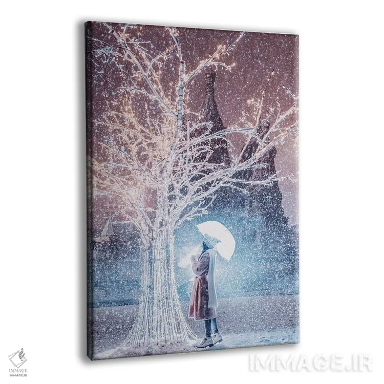 تابلو دکوراتیو "بارش برف جادویی در مسکو" اثر هوبوپیبا - نمای پرسپکتیو محصول