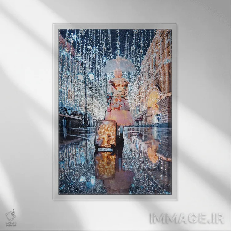 تابلو دکوراتیو "جادو در چمدان" اثر هوبوپیبا - نمای قابدار سفید