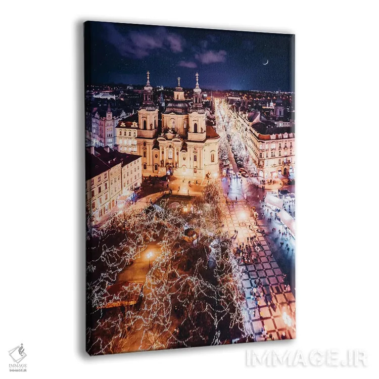 تابلو دکوراتیو "پراگ مه آلود و جادویی" اثر هوبوپیبا - نمای پرسپکتیو محصول