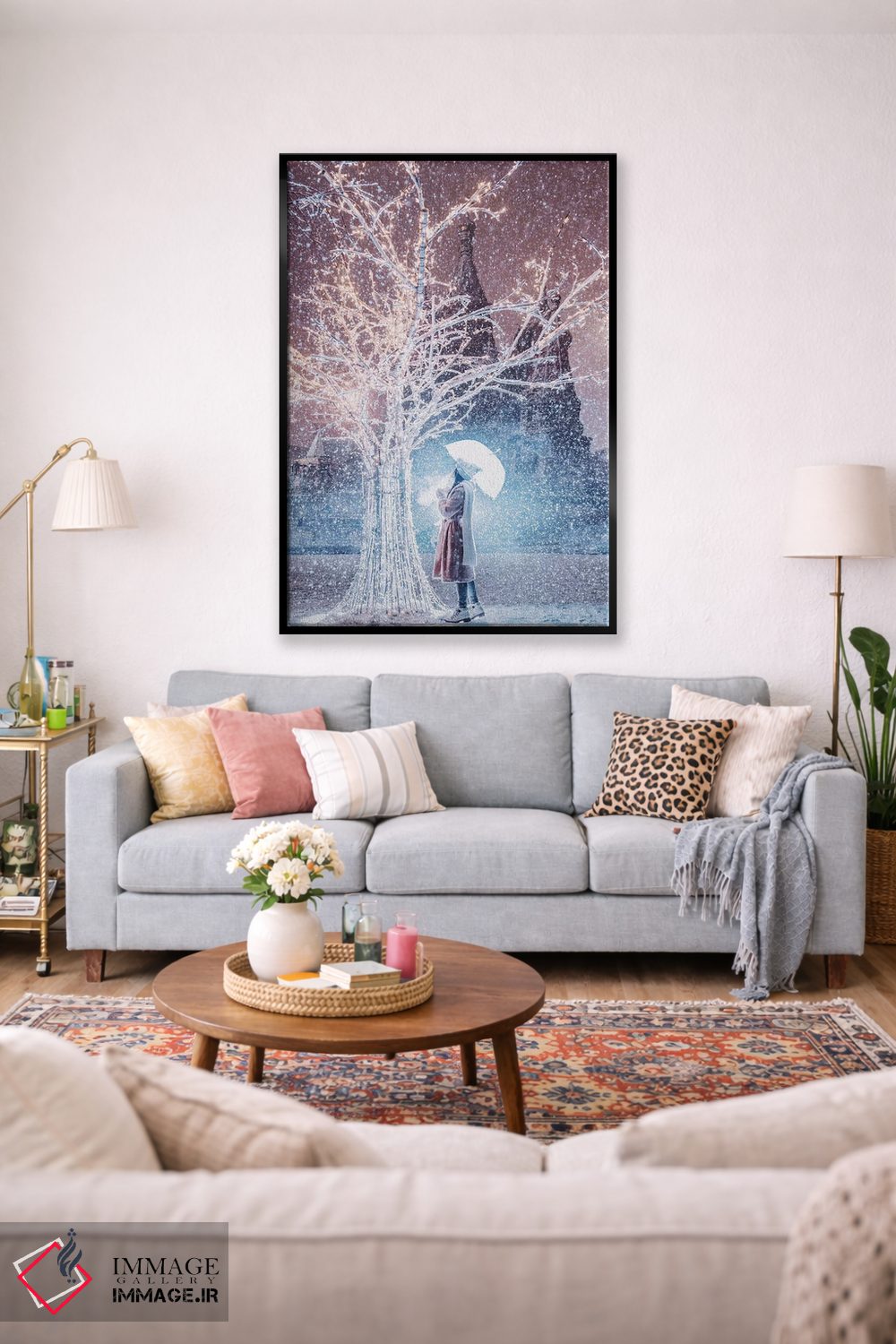 تابلو دکوراتیو "بارش برف جادویی در مسکو" اثر هوبوپیبا - D1B