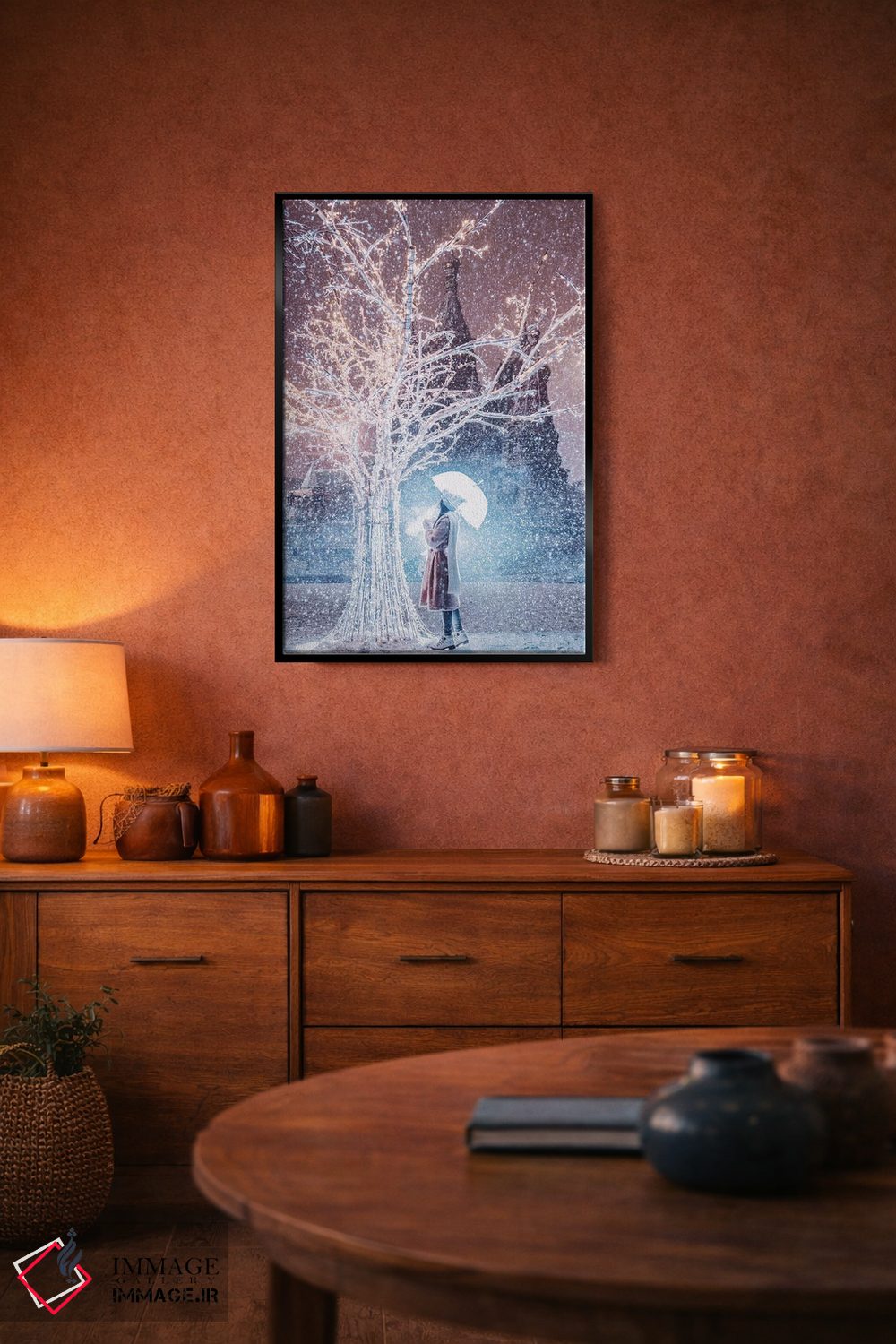 تابلو دکوراتیو "بارش برف جادویی در مسکو" اثر هوبوپیبا - D5B