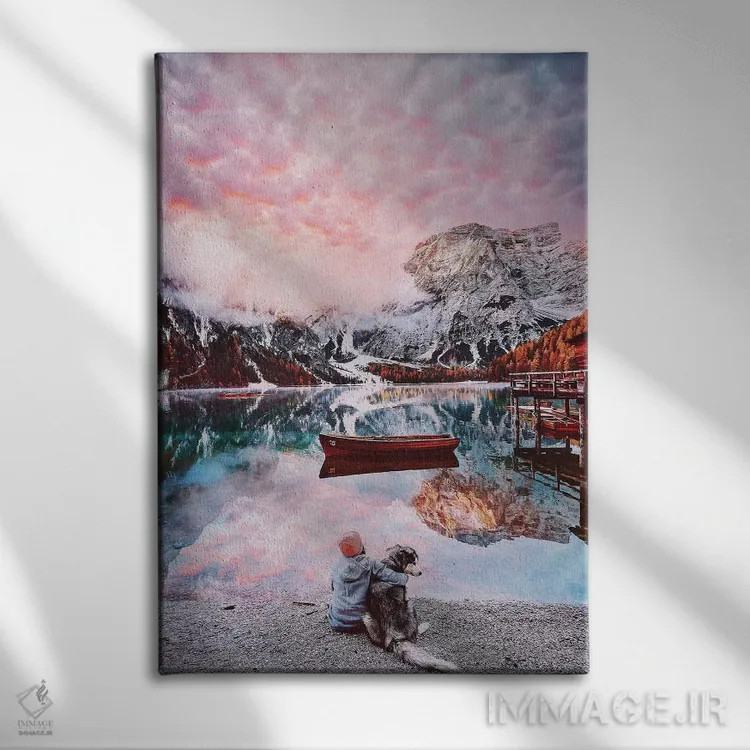 تابلو دکوراتیو "یک لحظه زیبا در دریاچه برایس" اثر هوبوپیبا - نمای روبهرو روی دیوار