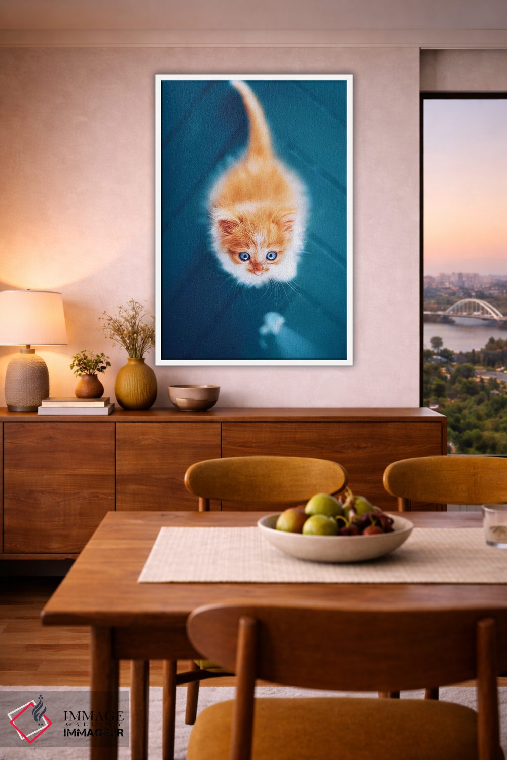 تابلو دکوراتیو "ترسناک گربه ای" اثر هوبوپیبا - D5W