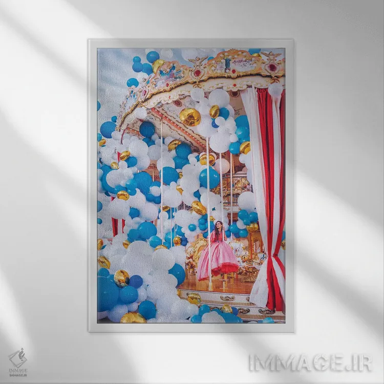 تابلو دکوراتیو "چرخ و فلک مسکو" اثر هوبوپیبا - نمای قابدار سفید