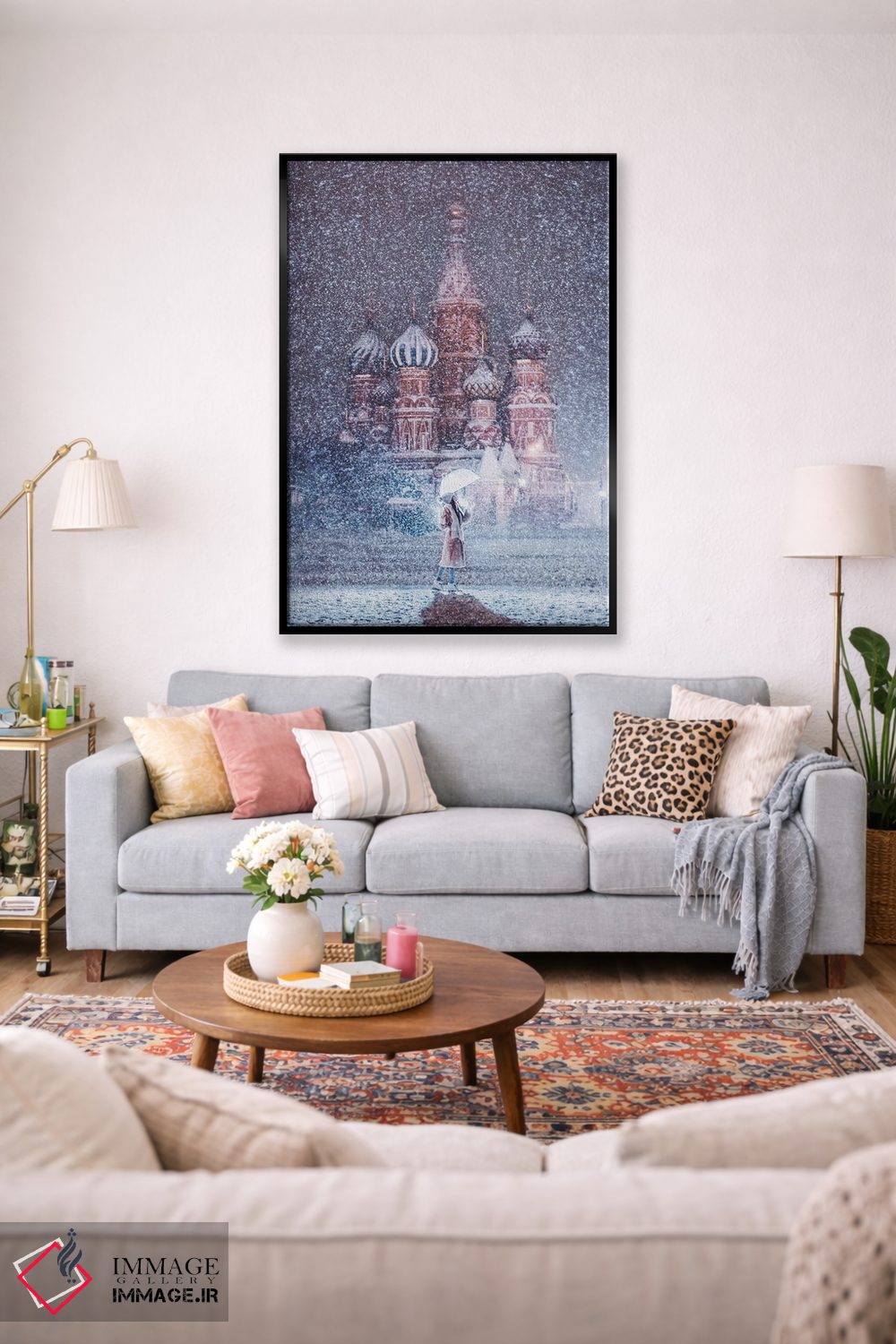 تابلو دکوراتیو "بارش برف مسکو" اثر هوبوپیبا - D1B
