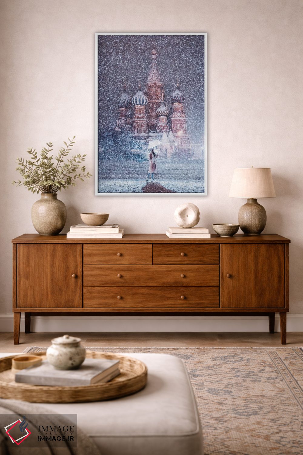 تابلو دکوراتیو "بارش برف مسکو" اثر هوبوپیبا - D3W