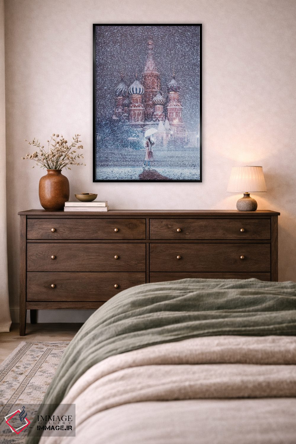 تابلو دکوراتیو "بارش برف مسکو" اثر هوبوپیبا - D5B