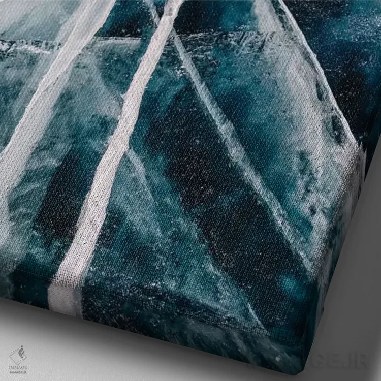 تابلو دکوراتیو "زمستان سیبری" اثر هوبوپیبا - نمای نزدیک بافت بوم